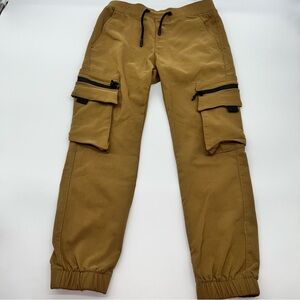 Pacifica Boy's Brown Cargo Pants w/Drawstring Waistband-Size M